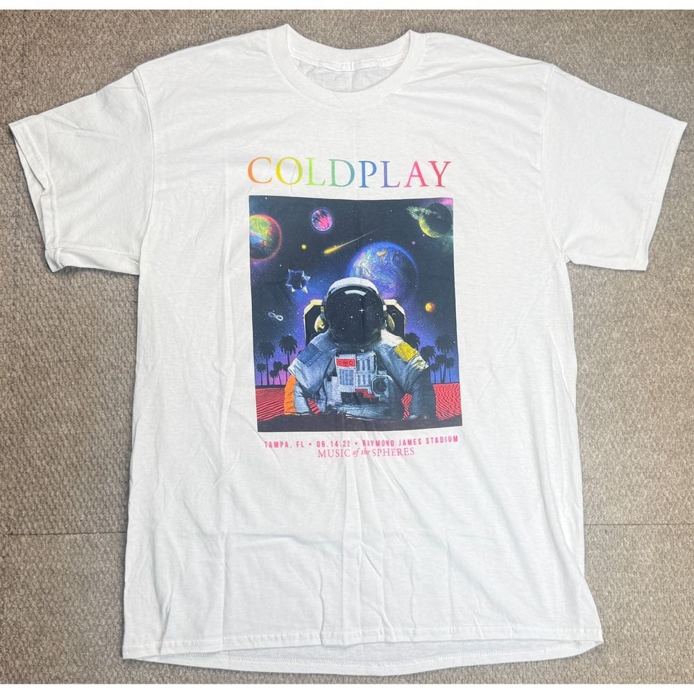 Coldplay‎ Tampa FL 06.14.22 Raymond James Stadium Concert T-Shrit Size Large